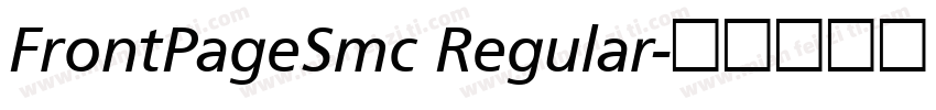 FrontPageSmc Regular字体转换
